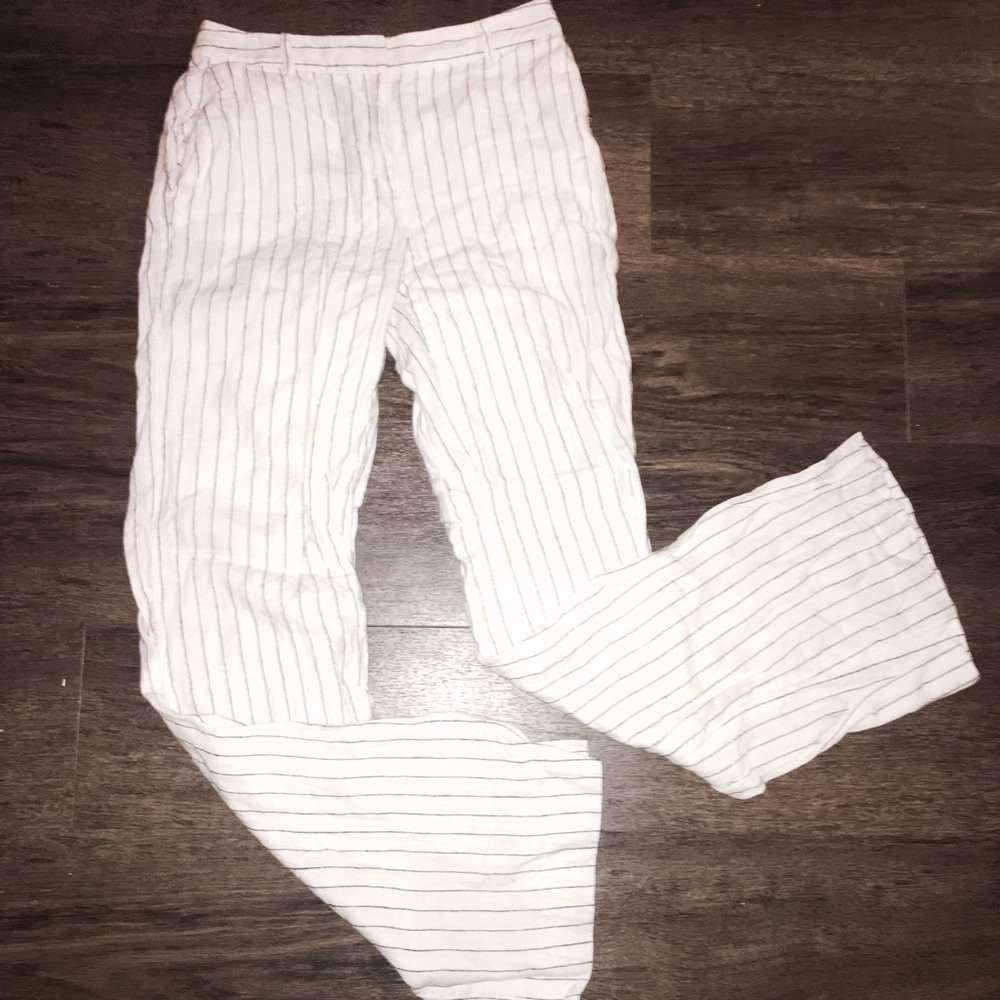 MICHAEL Michael Kors Pinstriped Linen Pants